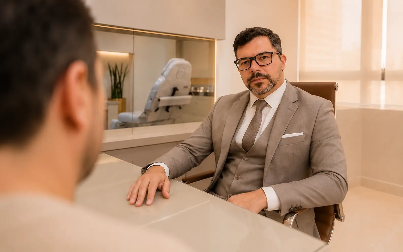 Dr. Hermano Branquinho em consulta médica
