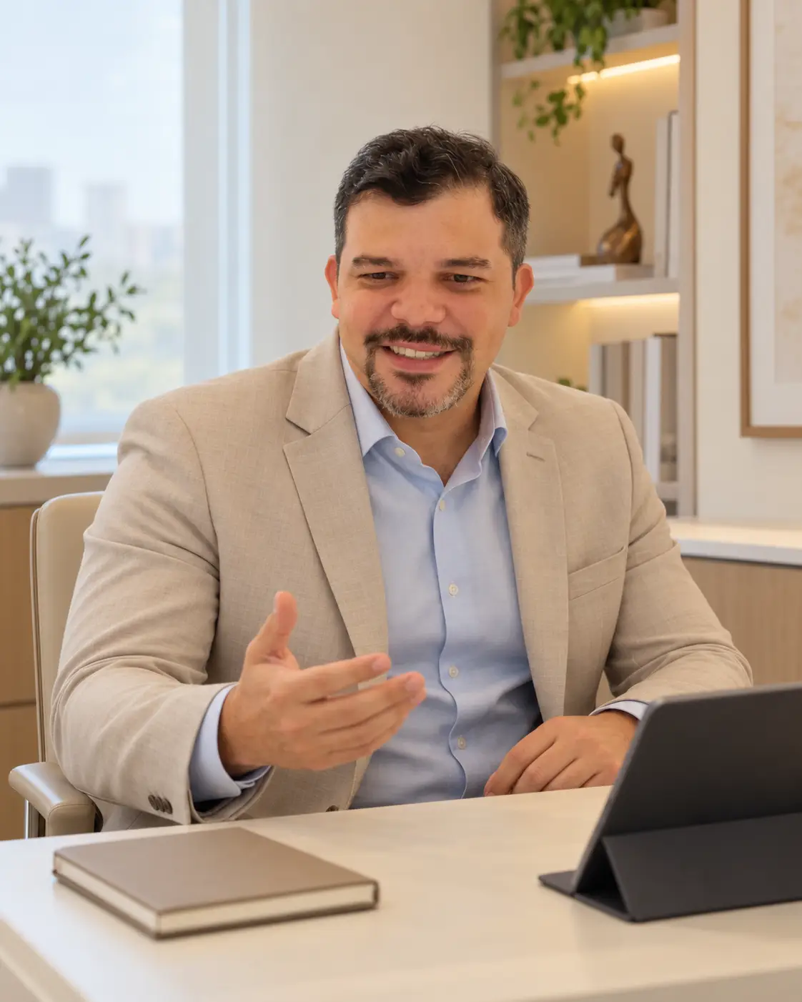 Consulta médica com notebook e estetoscópio